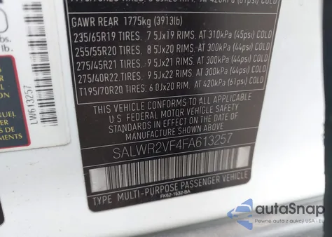 2015 Land Rover Range Rover Sport 3.0L V6 Supercharged Hse from USA, damaged, VIN SALWR2VF4FA613257